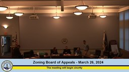 Thumbnail image for Board of Zoning Appeals - March 26, 2024