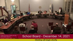 Thumbnail image for School Board Meeting - December 14, 2021