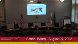 Thumbnail image for School Board - August 9, 2022