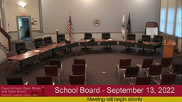 Thumbnail image for School Board - September 13, 2022