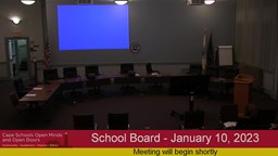 Thumbnail image for School Board - January 10, 2023